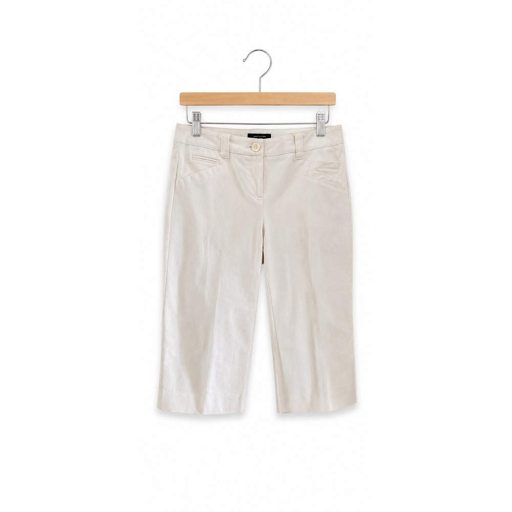 INC International Concepts Petite Cropped Pants White Capris Size 6P Stretch